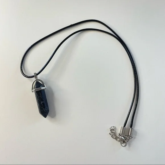 Black Tourmaline Stone Necklace - Picture 3 of 3